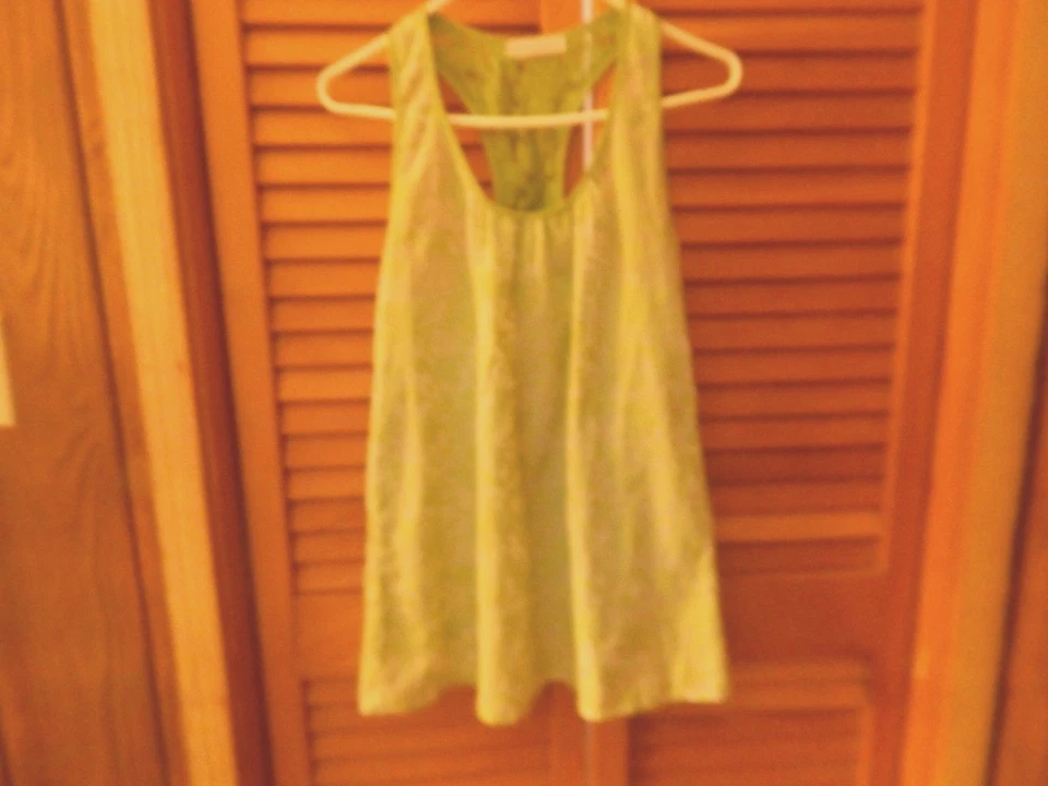 REBECCA BEESON Размер 1 хлопок смесь верхний зеленый цветочный кружева вставки супер шик ex cond - Изображение 1 из 4