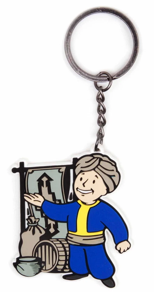 Barter Skill - Fallout 4 Pip Boy - Gummi Schlüsselanhänger / keychain - Bild 1 von 1