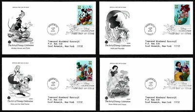 USA, SCOTT # 3912-3915, ARTCRAFT PCS SET OF 4 FDC COVERS ART OF DISNEY YEAR 2005 - Image 1 of 4