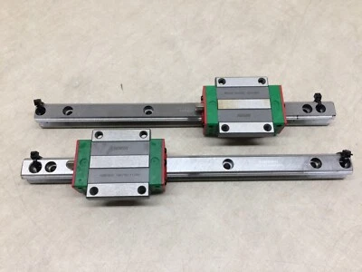 Lot of 2 Hiwin Linear Rails HGW15CC HGR15C HG15 8-7/8" Rail 19079Z-11J00 - Image 1 of 4