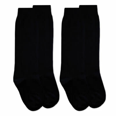 Jefferies Socks Womens Cotton Knee High School Girl Long Tall Socks 2 Pair Pack - Image 1 of 3