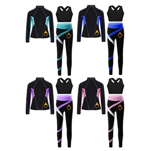 Kids Girls 3Pcs/Set Elastic Waistband Sweatshirt +Leggings+Vest Long Sleeve - Picture 1 of 53