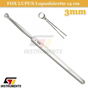 FOX LUPUS Lupuskürette 14cm 3 mm Haut Kürette Dermatologie Fußpflege Kürette - Picture 1 of 4