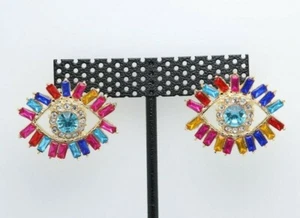 LARGE Evil Eye Earrings Good Luck Evil Eye Protection Earrings #270 - Picture 1 of 6