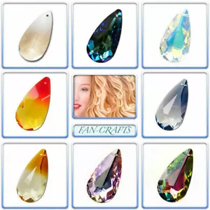 Swarovski Crystal Pendant 6100 Teardrop 24x12mm & 34x20mm *Many Colours* - Picture 1 of 5