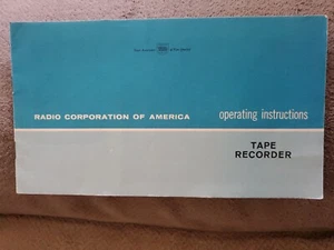 VINTAGE RCA Cassette Tape Recorder OPERATING INSTRUCTIONS BOOKLET - Picture 1 of 5