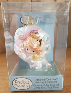 Precious Moments Blown Glass Ornament by Kurt Adler 2004 Peace Angel new in Box - Picture 1 of 8