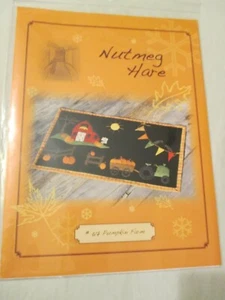 Nutmeg Hare Pattern #67 PUMPKIN FARM Applique Table Mat Runner 26" x 14 1/2" - Picture 1 of 4