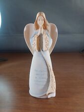Angel Figurine by Enesco, dated 2014, Foundations series, Designed by Karen Hahn