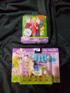 Vintage Polly Pocket Hip Horses Honey Coat & Happy Polly Days, New - Picture 1 of 6