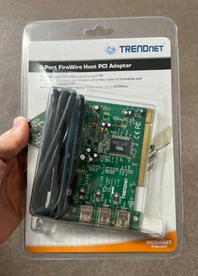 Brand New TrendNET 3-Port FireWire Host PCI Adapter - Image 1 of 3