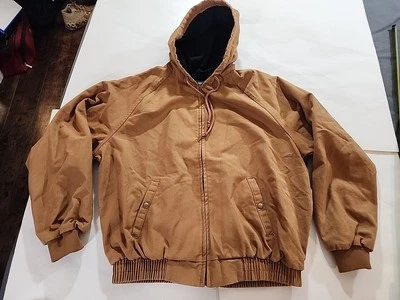 Jaqueta de trabalho vintage Swingster masculina de lona pesada resistente com capuz tamanho XL - Imagem 1 de 4