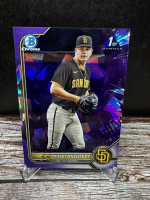 2022 Bowman Draft Robby Snelling Purple Sapphire /10 #BDC-82 (RC) Ssp - Image 1 of 4