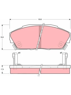 TRW Brake Pads fits Honda Legend 2.7 KA3 i 24V (KA3) (GDB3034) - image 1 of 4