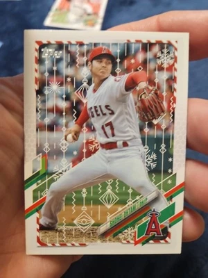 Shohei Ohtani #HW80 2021 Topps Holiday Los Angeles Angels- Base - Image 1 of 3