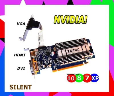 ZOTAC✔️ HDMI/DVI/VGA✔️ Windows 10 Video Card✔️Low Profile✔️PCI-E 16x✔️ SILENT - Image 1 of 4