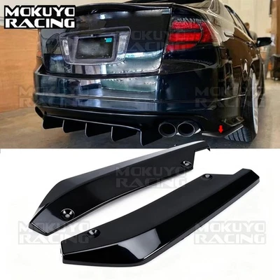For Acura TL  Glossy Black Body Kit Rear Bumper Extensions Spats Apron 2PCS Foto 1 de 4