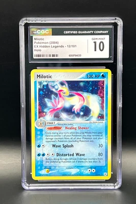 CGC 10 Gem Mint-Milotic 12/101- Holo Rare w. Swirl - Pokemon EX Hidden Legends - Image 1 of 3