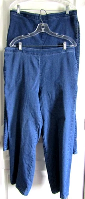 ALFRED DUNNER женщин эластичный пояс джинсы синий карманы размер 14 -- лот 2 пары - Изображение 1 из 4