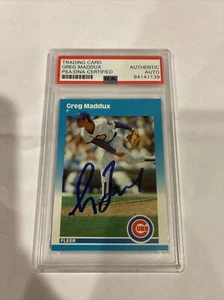 Autographed Greg Maddux Signed 1987 Fleer U68 Rookie Card PSA/DNA AUTO CUBS MLB - Picture 1 of 5