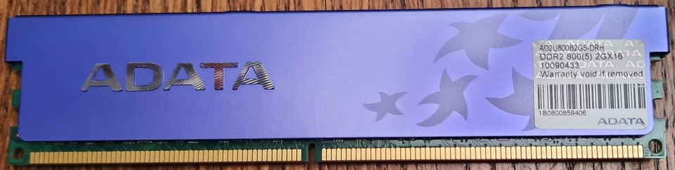 Adata Technology PC2-6400 2GB DIMM 800MHz DDR2 Memory (AD2U800B2G5-DRH) - Image 1 of 2