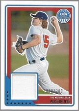 AUSTIN NYE 2023 Panini USA Baseball 18U National Team Worn/Used Jersey Card /200