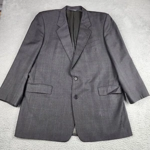Gieves & Hawkes Blazer Mens 48L Gray Savile Row Tasmanian Wool Suit Coat - Picture 1 of 18