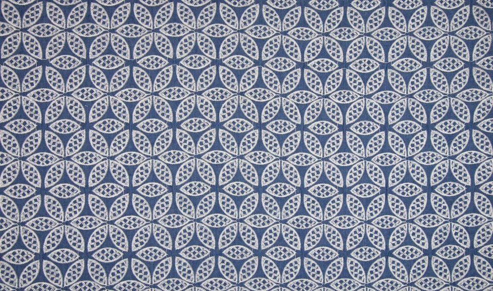 Material de tela de mezclilla de algodón bordado Chambrai - 011 Foto 1 de 1