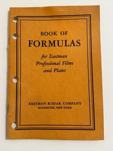 1938 Book of Formulas for Professional Films Eastman Kodak Company Rochester NY - Picture 1 of 7