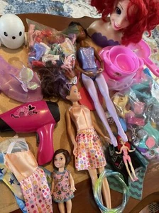 Lot Assorted 5 Pounds Barbie dolls, clothes, accessories, Other Small Toys etc. - Picture 1 of 11
