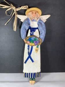 Folk Art Spring Easter Lady Cynthia Madrid Midwest Of Cannon Falls Wall Hang 18” - Picture 1 of 7
