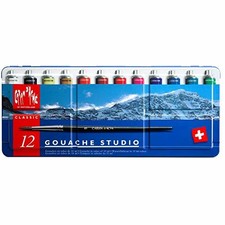 Creative Art Materials Caran D'ache Gouache Studio 12 Tubes 2001.312
