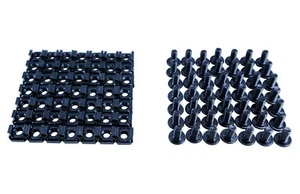 M6 (12mm) Nuts and Screw 50pc Screw with Cage nuts Black for server rack cabinet - Picture 1 of 3