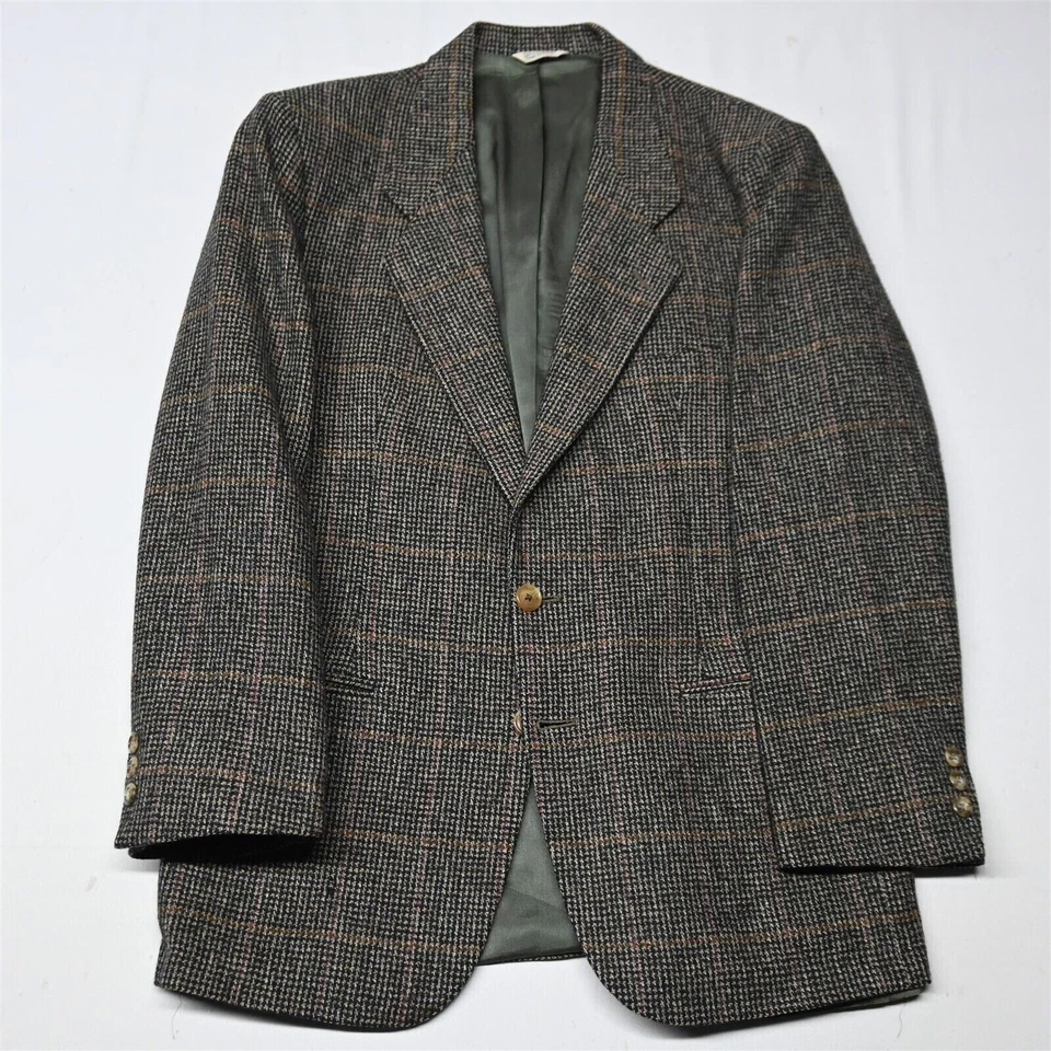 Chaqueta Blazer Abrigo Deportivo De Colección Austin Gris 40R Cabeza de Uñas Tweed Lana Hecha en EE. UU. Para Hombres Foto 1 de 4