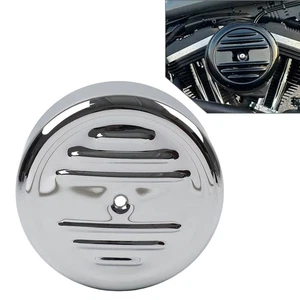Cubierta de filtro de aire a rayas redondas de 7"" para Harley FXD FLST FXST 00-17 FLT 99-16 - Imagen 1 de 10