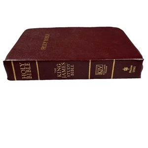Vintage Holy Bible The King James Study Bible Nelson 136BG Leather Burgundy - Imagen 1 de 23