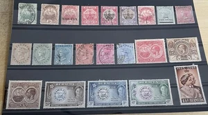 Collection of Old British Empire Bermuda Stamps on album pages and Stock Card - Picture 1 of 4