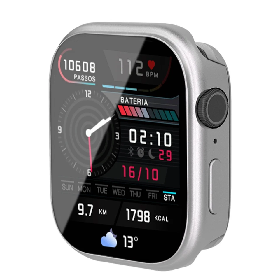 Built-in Screen Protector Matal Case For Apple Watch Ultra 11 10 9 8 7 6 5 4 SE - Image 1 of 4