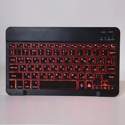 Black Russian Wireless Keyboard 10in With RGB Backlight Square Ke TO - Image 1 of 4