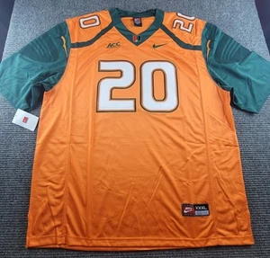 Miami Hurricanes Mens XXXL 3XL Ed Reed Orange Stitched Football Jersey New - Picture 1 of 6