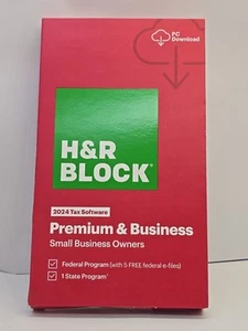 NEW! H&R Block Tax Software Premium & Business 2024 / PC Only/ Digital DL - Picture 1 of 7