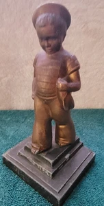 Niño marinero con velero - Figura de metal - Vintage años 30 - Imagen 1 de 14