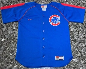 NIKE TEAM CHICAGO CUBS JERSEY GEOVANY SOTO #18 EMBROIDERED YOUTH SIZE 6 BLUE - Picture 1 of 10