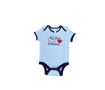 Body Bebé "Mi Primer San Valentín" 100% Algodón para 18 a 24 Meses.Nuevo Foto 1 de 3