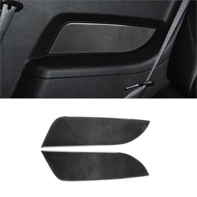 2Pcs Carbon Fiber Interior Rear Door Panel Cover Trim For Ford Mustang 2009-2013 - Imagem 1 de 4