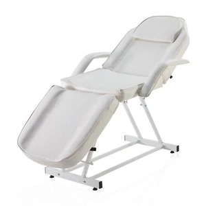 Adjustable Facial Bed Table Massage Chair Beauty Spa Tattoo Beauty Salon, Cream - Picture 1 of 8