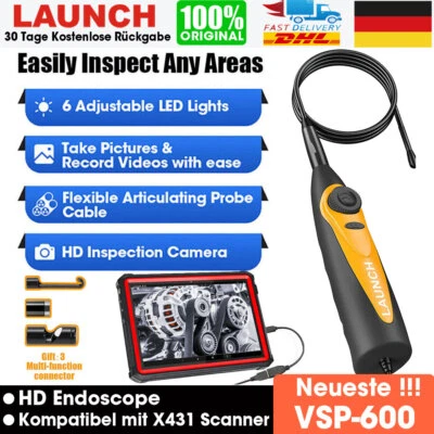 LAUNCH VSP-600 Endoscope Inspektionkamera IP67 5.5mm 360° KFZ Endoskop für X431 - Bild 1 von 4
