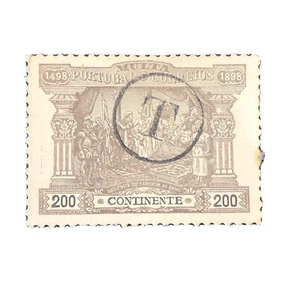 PORTUGAL,SCOTT # J6, 200r. VALUE 1898 POSTAGE DUE VASCO DA GAMA ISSUE USED - Picture 1 of 3