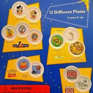 Disney Pixar Tiny Treasures Mini Plates Set of 12 TomyGacha Vending Mach Capsule - Picture 1 of 11