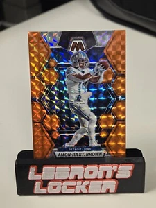 2023 Panini Mosaic - Orange Mosaic #186 Amon-Ra St. Brown /199 - Detroit Lions - Picture 1 of 2
